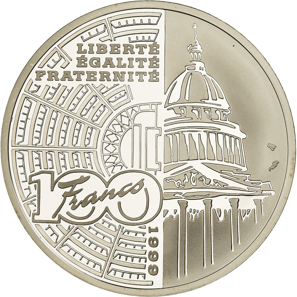 Coin, France, Jean Jaurès, 100 Francs, 1999, Paris, MS(65-70), Silver, KM:1296