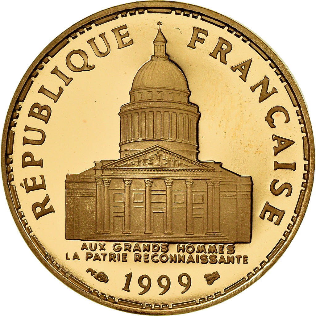 Coin, France, Panthéon, 100 Francs, 1999, Paris, MS(65-70), Gold