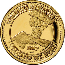 Coin, Fiji, Elizabeth II, Volcan Etna - Italie, 10 Dollars, 2011, MS(65-70)