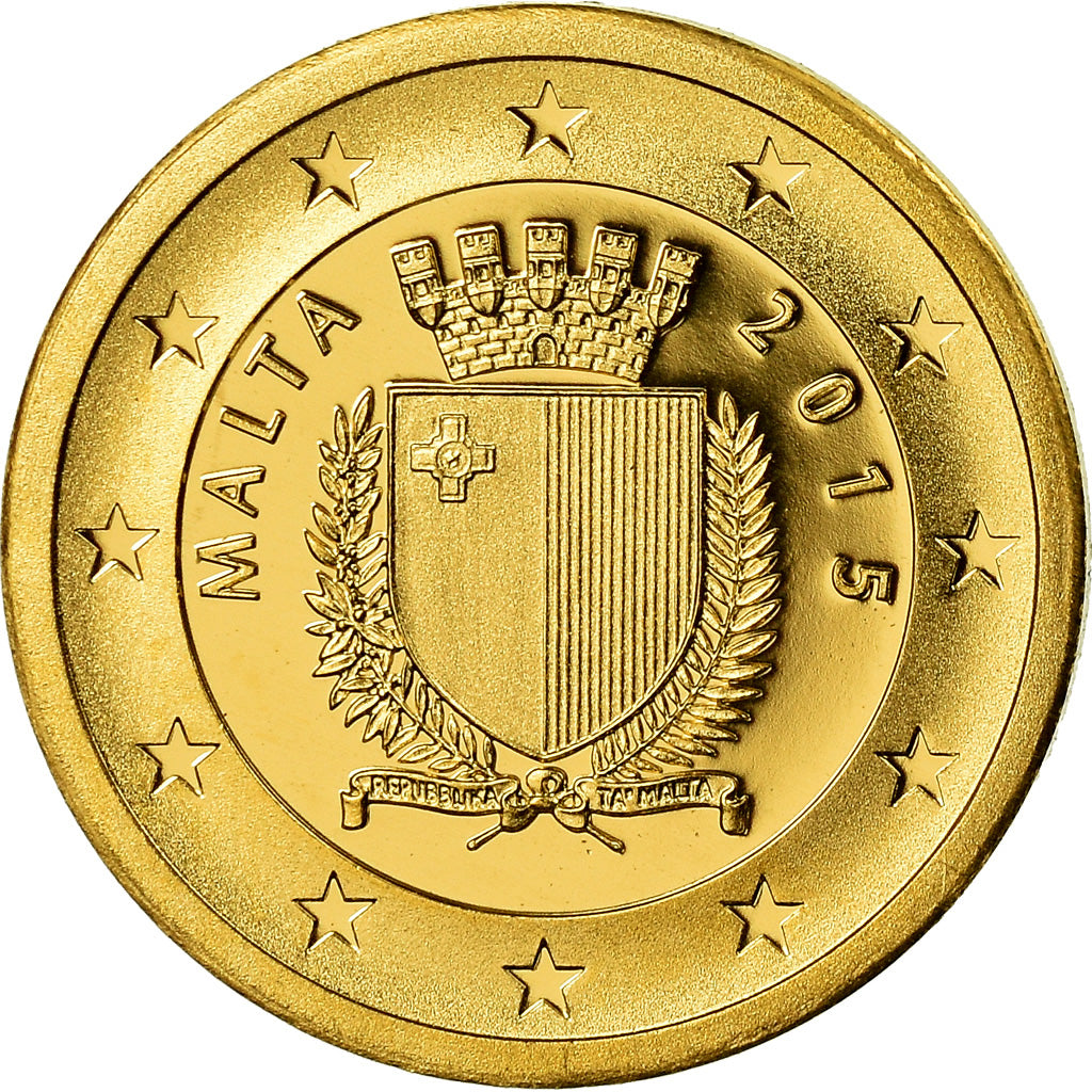 Malte, 15 Euro, Auberge de Bavière, 2015, SPL, Or