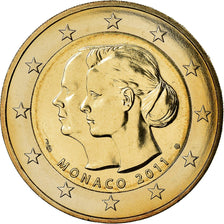 Monaco, 2 Euro, Mariage Princier, 2011, SPL, Bi-Metallic, KM:196