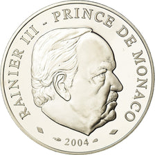 Monaco, 5 Euro, Rainier III - Sainte Dévote, 2004, Paris, MS(65-70), Srebro