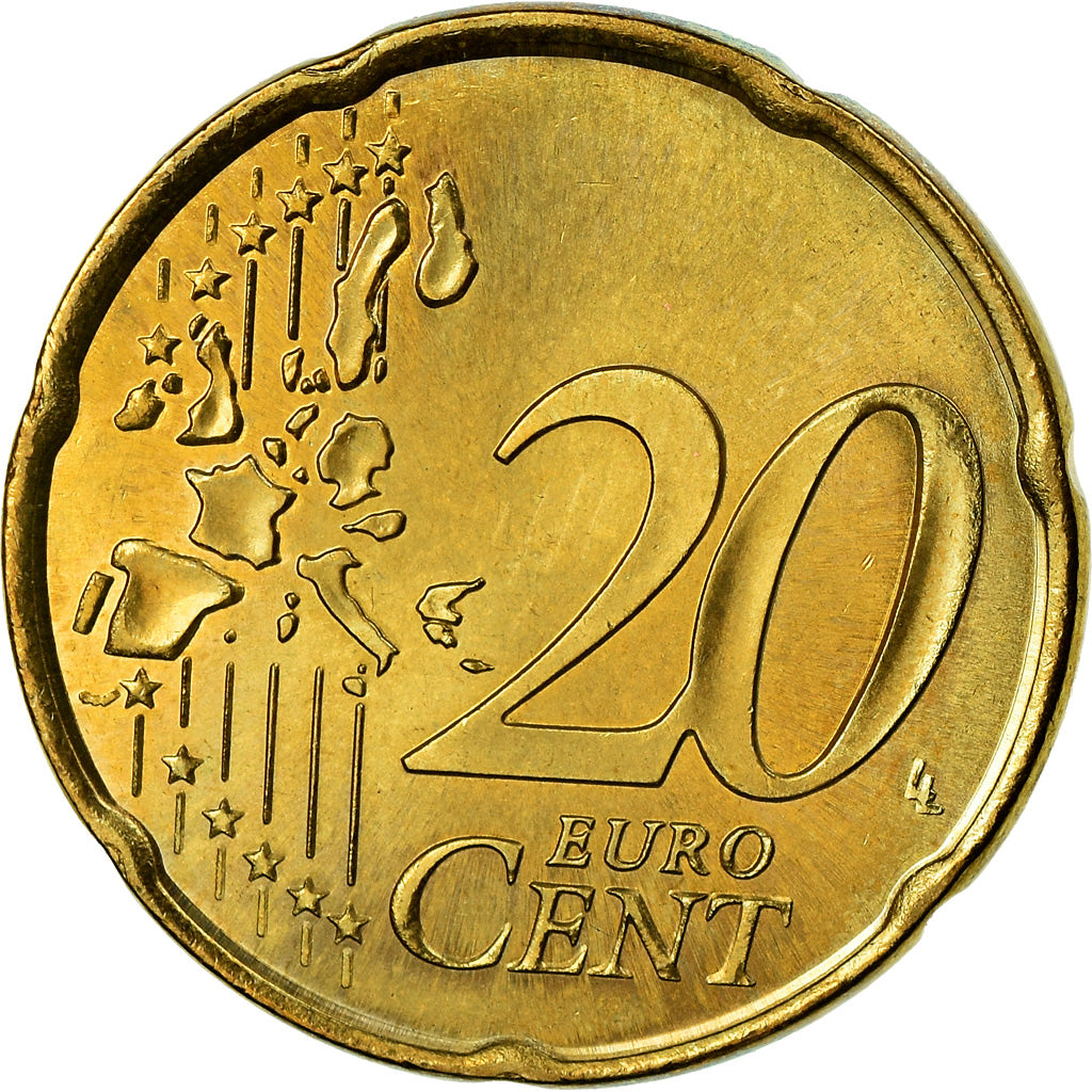 Monaco, 20 Euro Cent, Prince Rainier III, 2003, SUP+, Laiton, KM:171