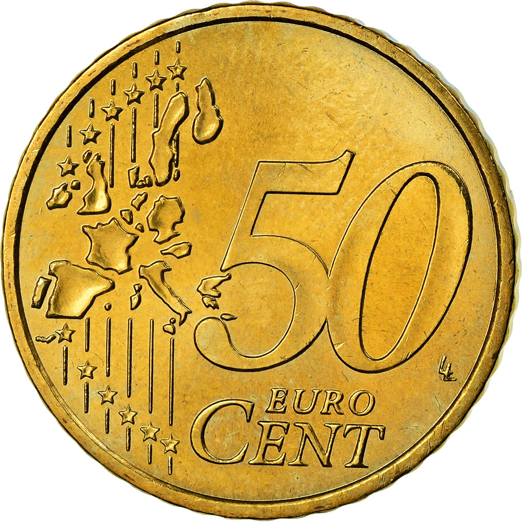 Monaco, 50 Euro Cent, Prince Rainier III, 2003, MS(63), Brass, KM:172