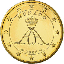 Mónaco, 50 Euro Cent, Prince Albert, 2006, Proof, MS(65-70), Latão, KM:183