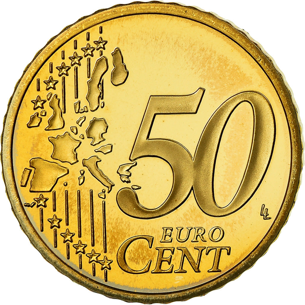 Mónaco, 50 Euro Cent, Prince Albert, 2006, Proof, MS(65-70), Latão, KM:183