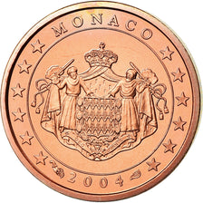 Monaco, Euro Cent, 2004, Paris, Proof, MS(65-70), Miedź platerowana stalą