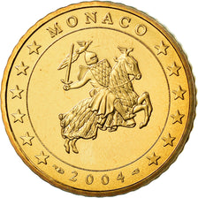 Monaco, 50 Euro Cent, Prince Rainier III, 2004, Proof, MS(65-70), Brass, KM:172