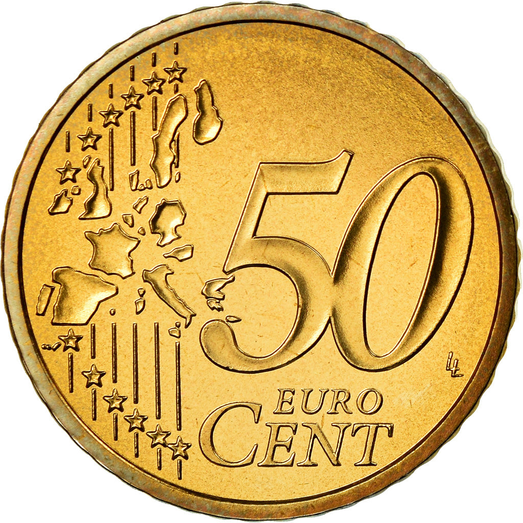 Monaco, 50 Euro Cent, Prince Rainier III, 2004, Proof, MS(65-70), Brass, KM:172