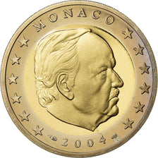 Monaco, 2 Euro, Prince Rainier III, 2004, Proof, MS(65-70), Bi-Metallic, KM:174
