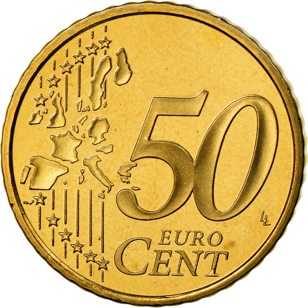 Monaco, 50 Euro Cent, Prince Rainier III, 2001, Proof, MS(65-70), Brass, KM:172