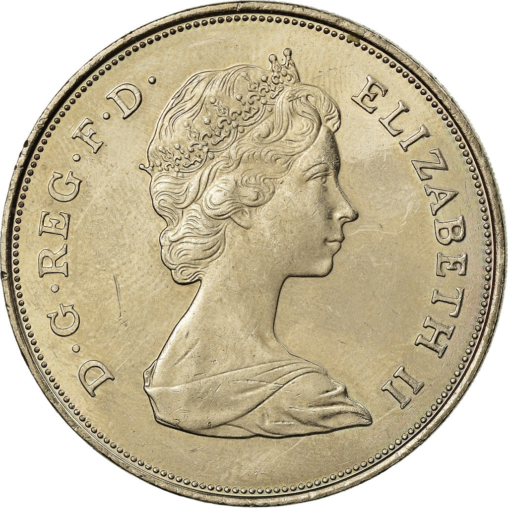 Coin, Great Britain, Elizabeth II, 25 New Pence, 1981, AU(50-53), Copper-nickel