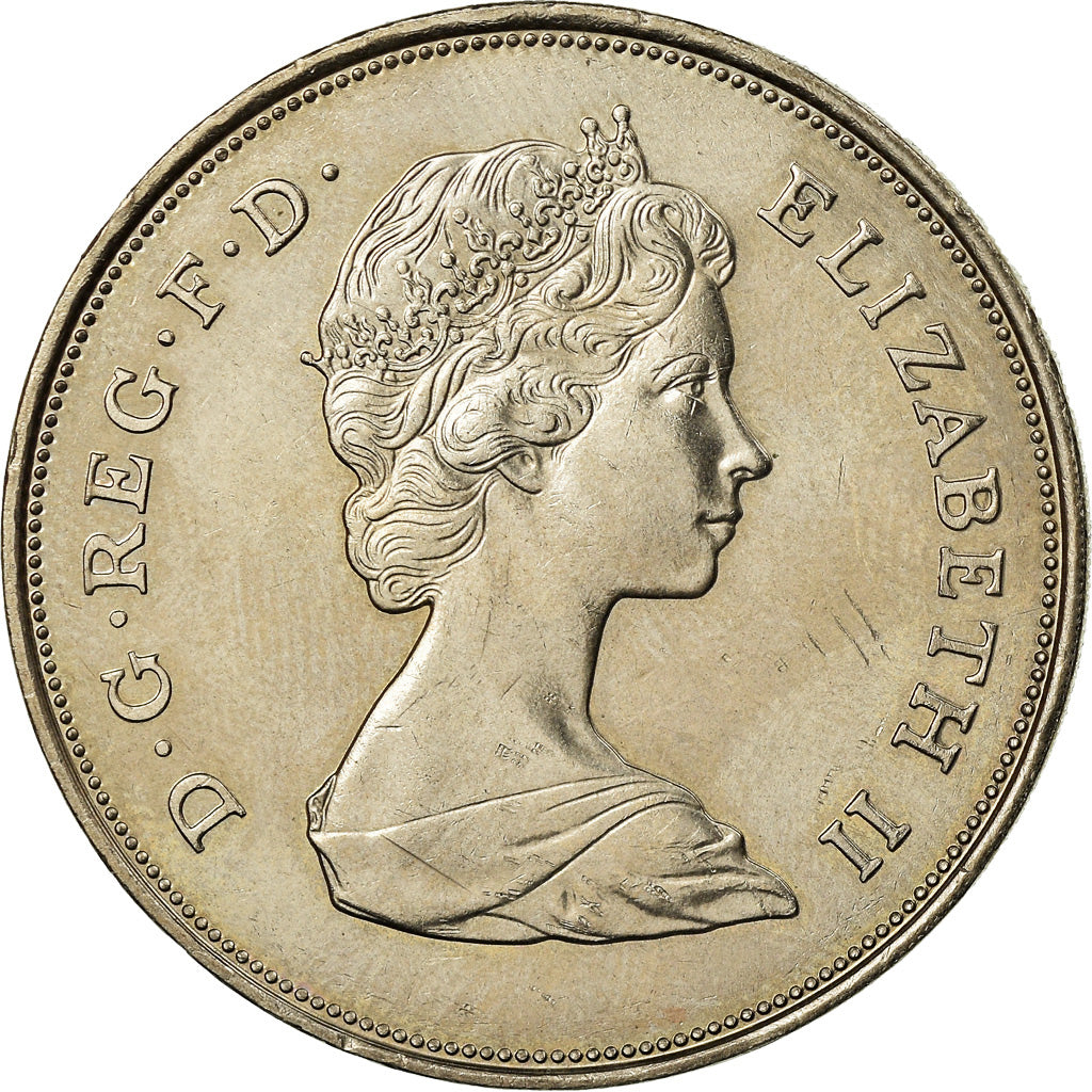 Coin, Great Britain, Elizabeth II, 25 New Pence, 1981, AU(50-53), Copper-nickel
