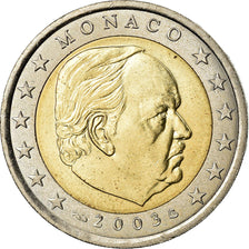 Monaco, 2 Euro, Prince Rainier III, 2003, MS(63), Bi-Metallic, KM:174