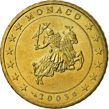 Monaco, 50 Euro Cent, Prince Rainier III, 2003, MS(63), Brass, KM:172
