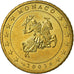 Monaco, 50 Euro Cent, Prince Rainier III, 2003, MS(63), Brass, KM:172