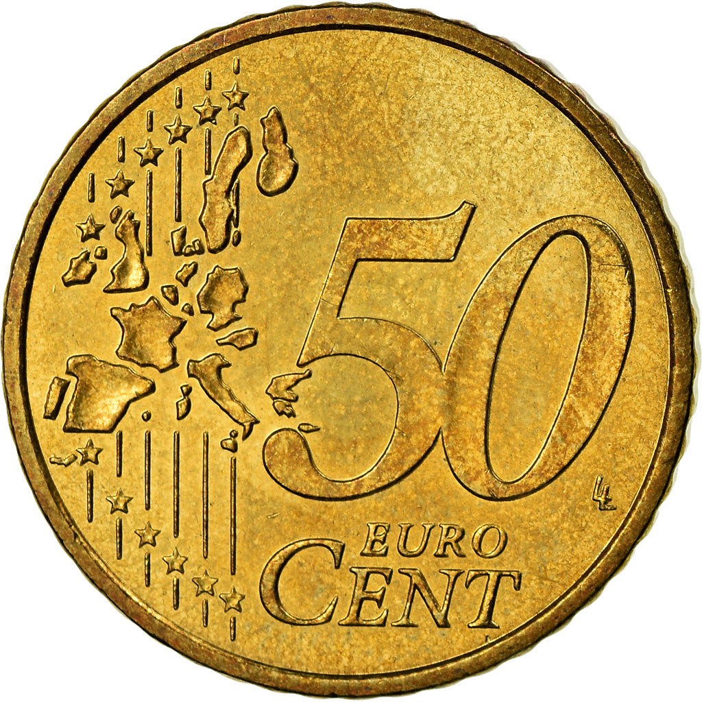 Monaco, 50 Euro Cent, Prince Rainier III, 2003, MS(63), Brass, KM:172
