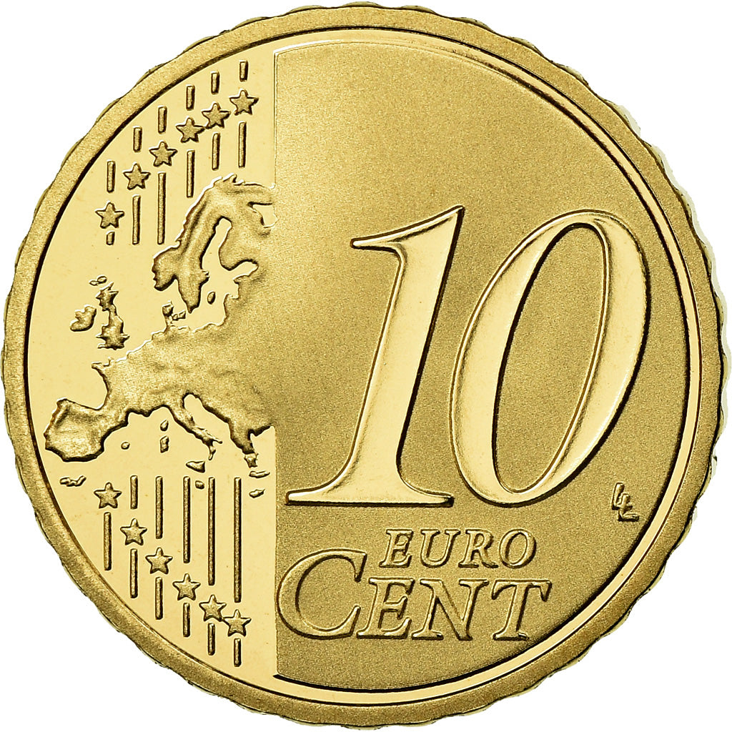 France, 10 Euro Cent, 2013, Proof, MS(65-70), Brass, KM:1410
