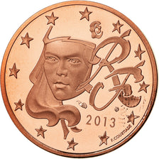 France, 5 Euro Cent, 2013, Proof, MS(65-70), Copper Plated Steel, KM:1284