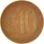 Moneda, COREA DEL SUR, 10 Won, 1980, BC+, Latón, KM:6a