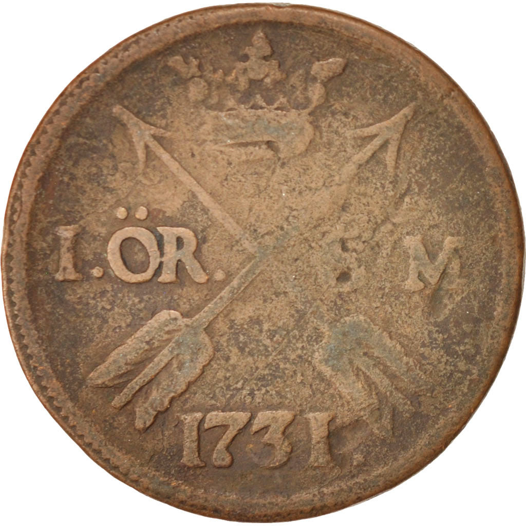 Sweden, Frederick I, Ore, S.M., 1731, Copper, KM:416.1