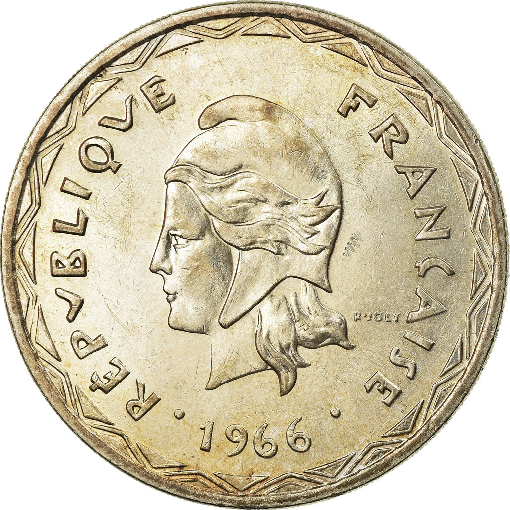 Coin, New Hebrides, 100 Francs, 1966, Paris, AU(55-58), Silver, KM:1