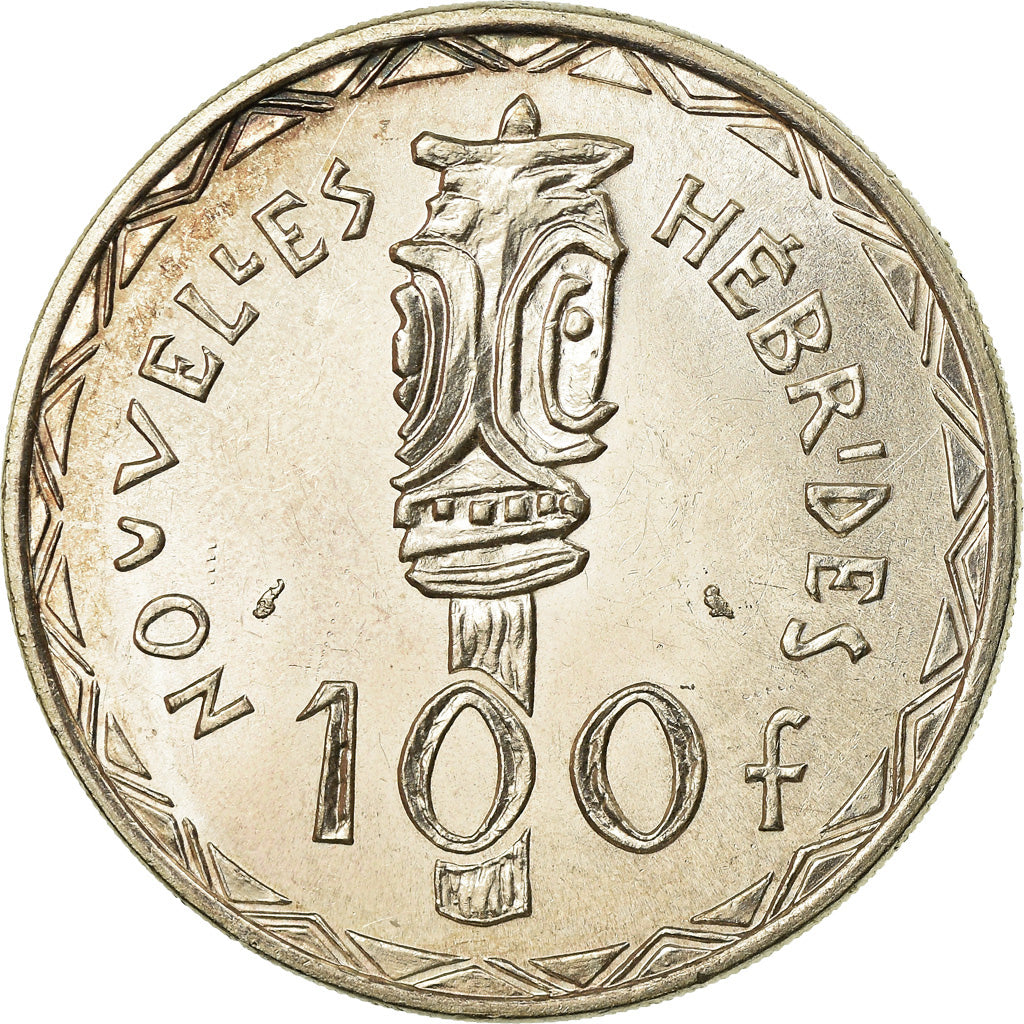 Coin, New Hebrides, 100 Francs, 1966, Paris, AU(55-58), Silver, KM:1