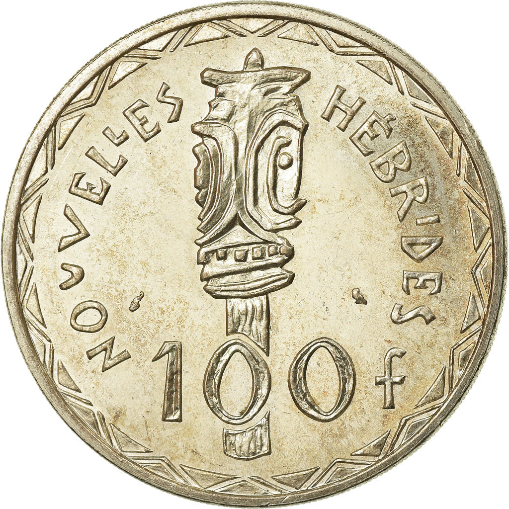 Coin, New Hebrides, 100 Francs, 1966, Paris, AU(55-58), Silver, KM:1