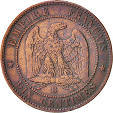 France, Napoleon III, 10 Centimes, 1853, Rouen, KM:771