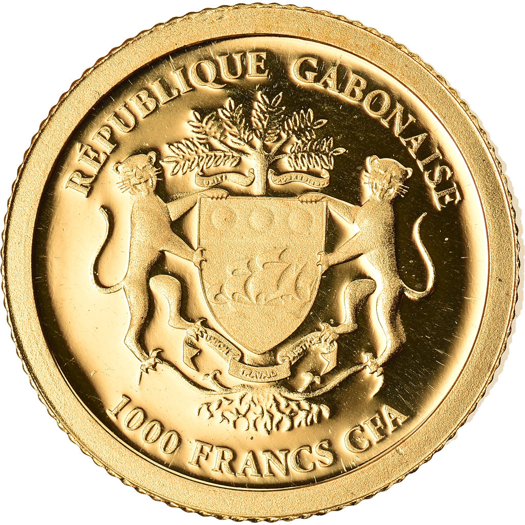 Coin, Gabon, Napoléon Bonaparte, 1000 Francs, 2014, MS(65-70), Gold