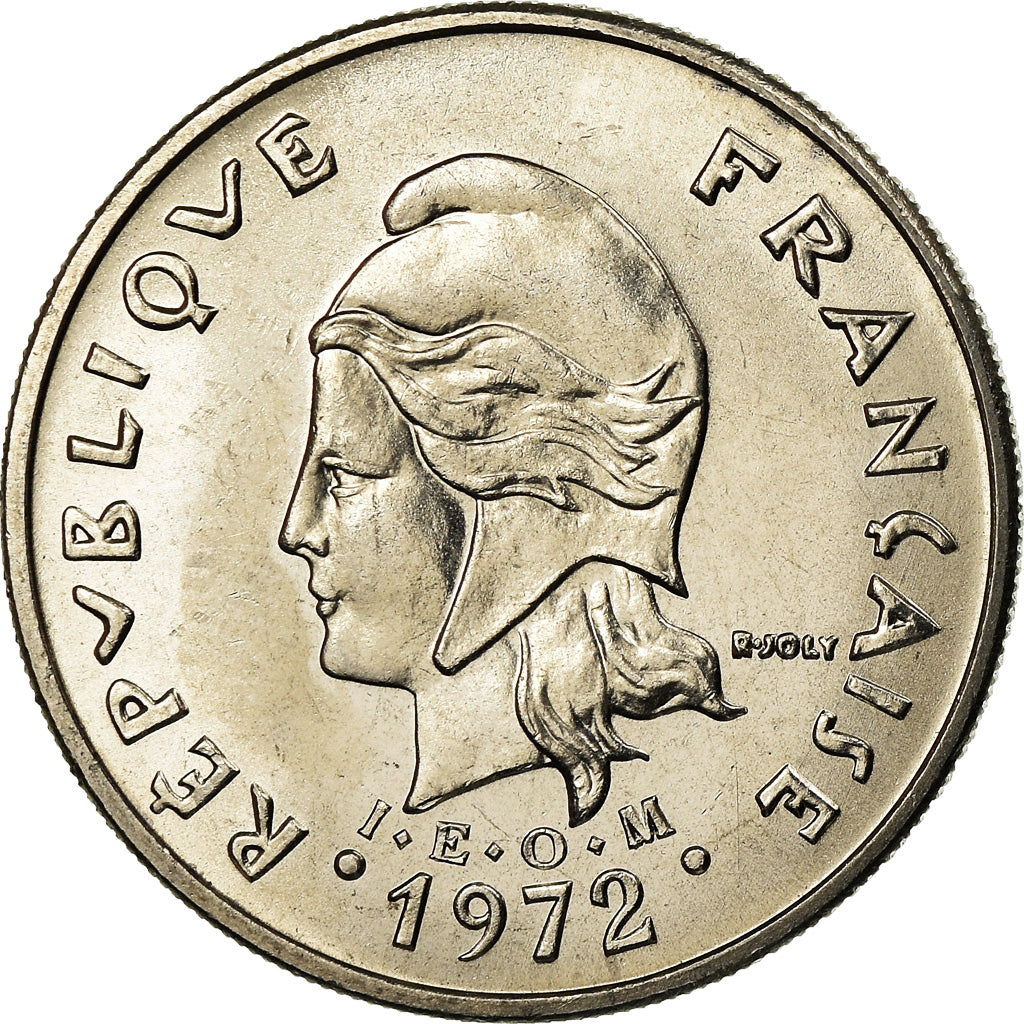 Coin, French Polynesia, 20 Francs, 1972, Paris, MS(63), Nickel, KM:9