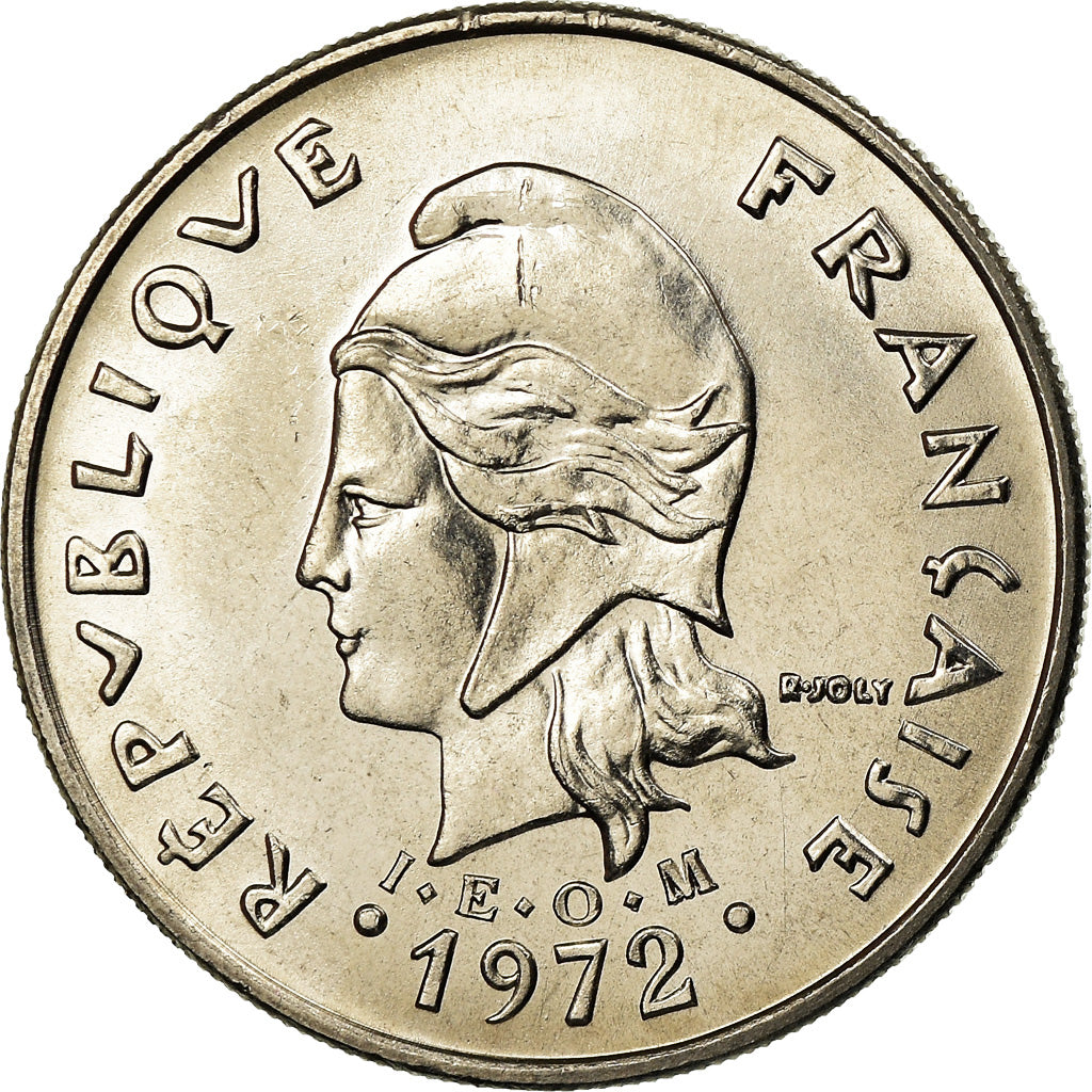Coin, New Caledonia, 20 Francs, 1972, Paris, MS(63), Nickel, KM:12