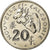 Moneta, Nowa Kaledonia, 20 Francs, 1972, Paris, MS(63), Nikiel, KM:12