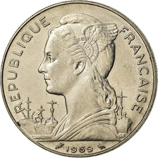 Coin, Réunion, 100 Francs, 1969, EF(40-45), Nickel, KM:13, Lecompte:106
