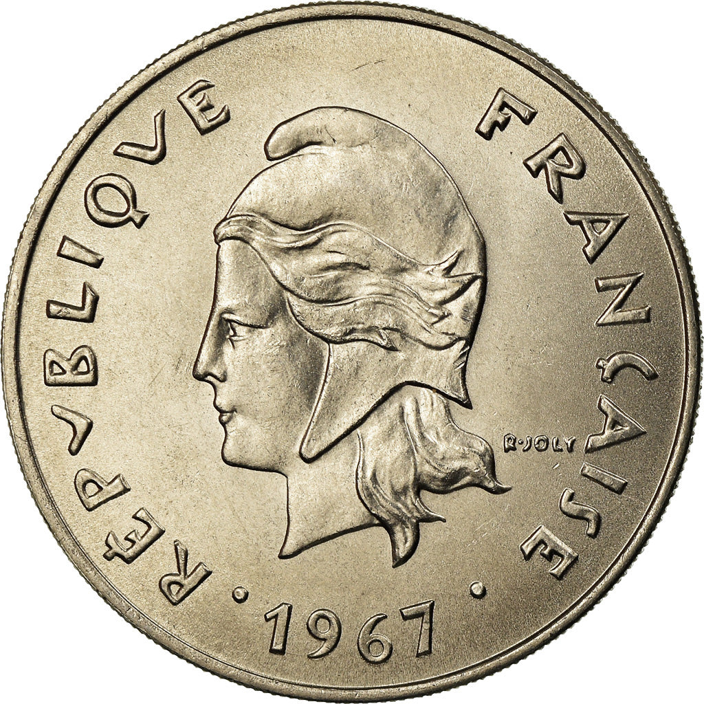 Coin, New Caledonia, 50 Francs, 1967, Paris, MS(63), Nickel, KM:7