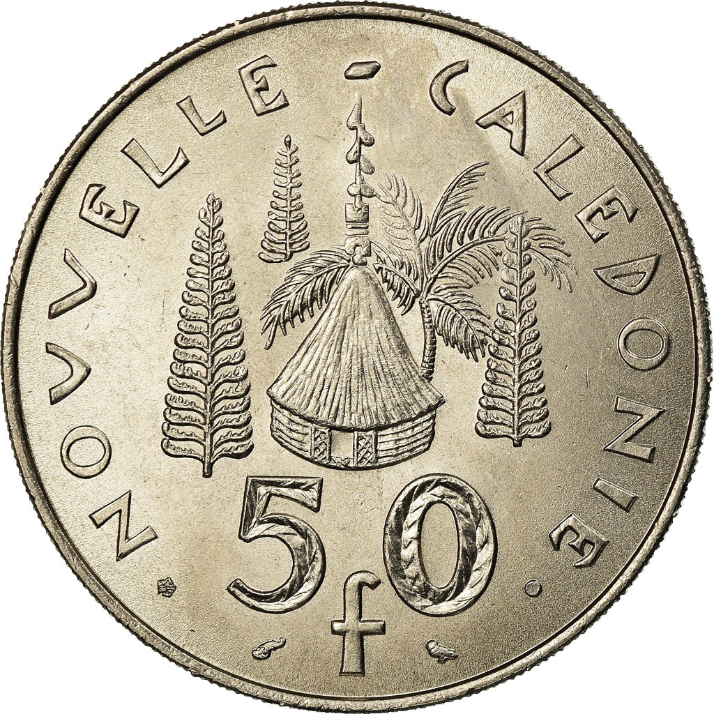 Coin, New Caledonia, 50 Francs, 1967, Paris, MS(63), Nickel, KM:7