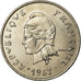Coin, New Hebrides, 20 Francs, 1967, Paris, MS(63), Nickel, KM:3.1
