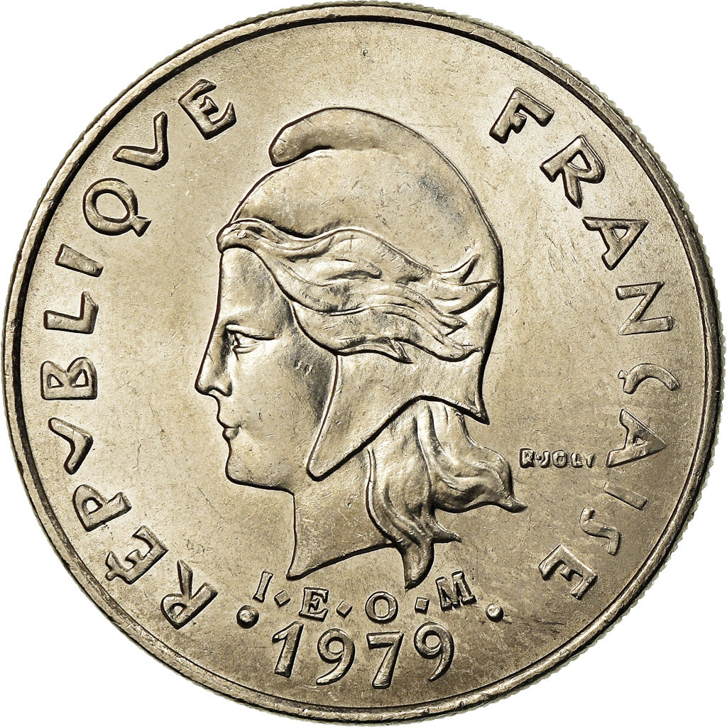 Moneta, Polinesia francese, 20 Francs, 1979, Paris, SPL, Nichel, KM:9