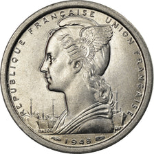 Coin, Togo, 2 Francs, 1948, Paris, MS(63), Aluminum, KM:5