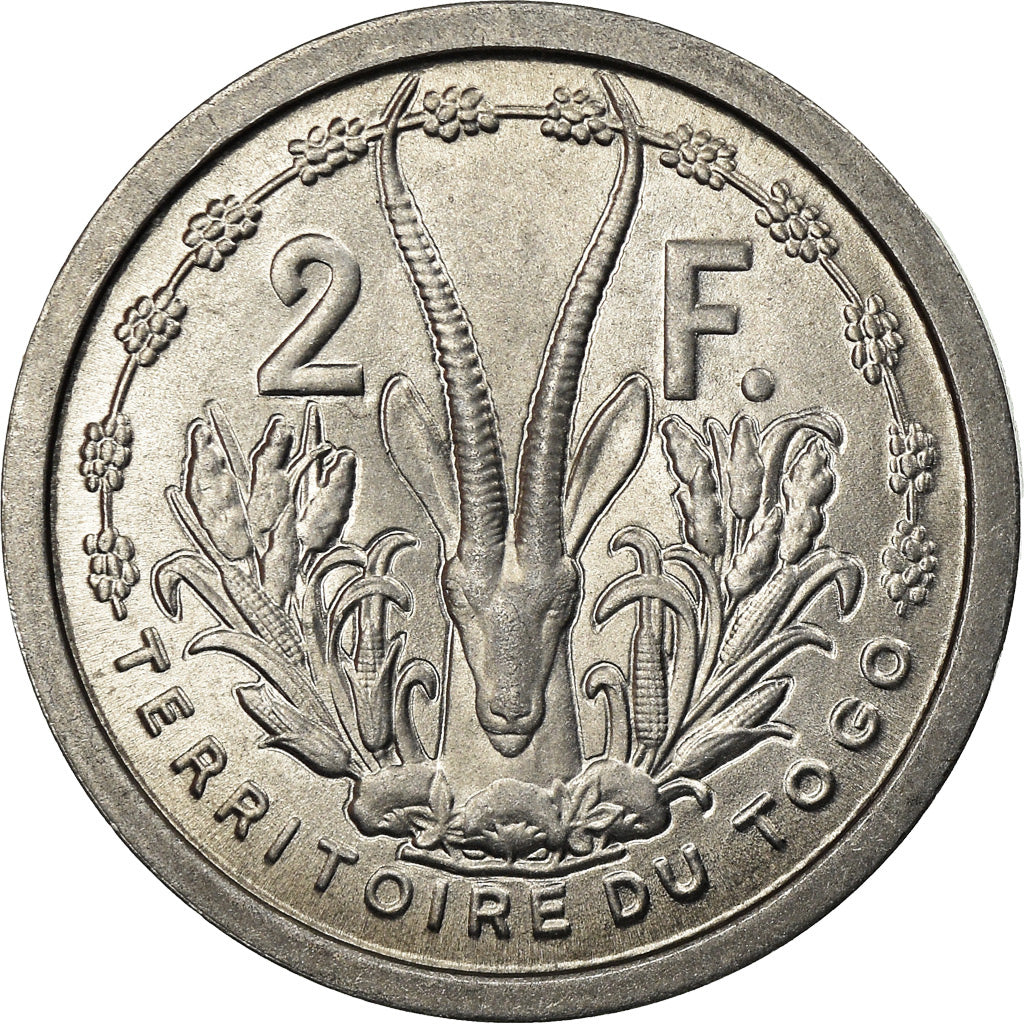Coin, Togo, 2 Francs, 1948, Paris, MS(63), Aluminum, KM:5