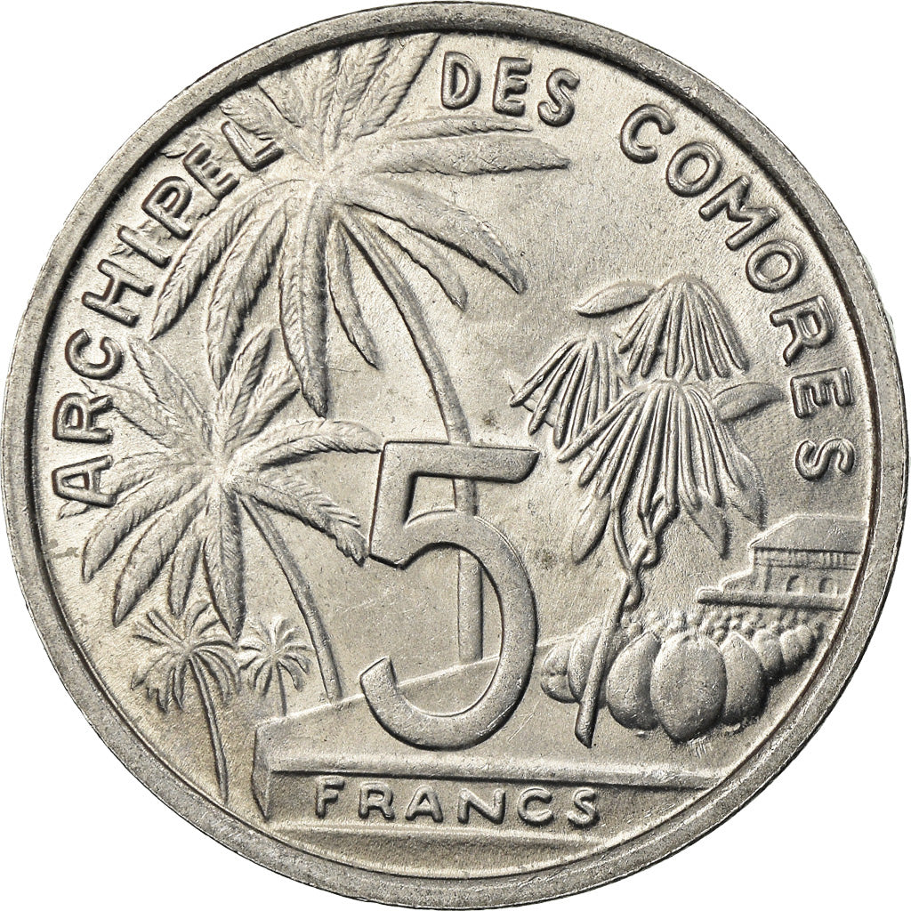 Monnaie, Comores, 5 Francs, 1964, Paris, SPL, Aluminium, KM:6