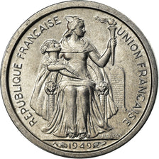 Coin, FRENCH OCEANIA, 50 Centimes, 1949, MS(63), Aluminum, KM:1