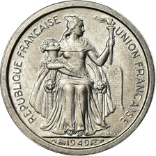 Coin, FRENCH OCEANIA, 50 Centimes, 1949, MS(63), Aluminum, KM:1