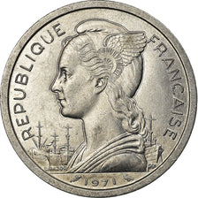Coin, Réunion, 2 Francs, 1971, Paris, AU(55-58), Aluminum, KM:8