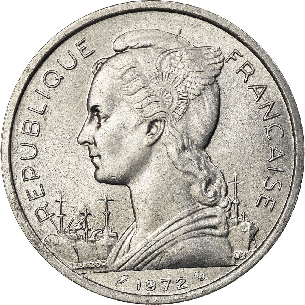 Monnaie, Réunion, 5 Francs, 1972, SPL, Aluminium, KM:9