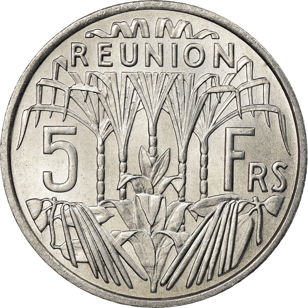 Coin, Réunion, 5 Francs, 1971, Paris, MS(63), Aluminum, KM:9