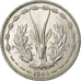 Coin, West African States, Franc, 1964, Paris, MS(63), Aluminum, KM:3.1