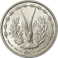 Coin, West African States, Franc, 1965, MS(63), Aluminum, KM:3.1