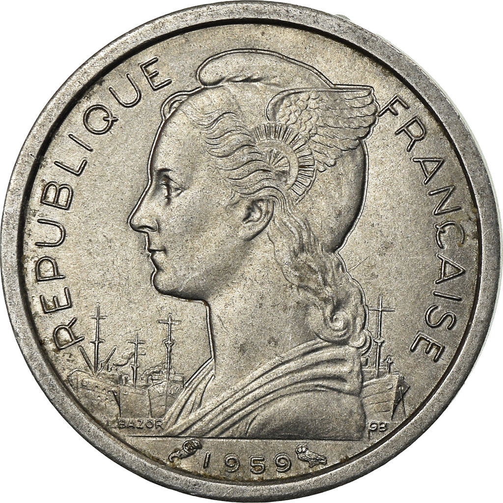 Coin, French Somaliland, Franc, 1959, Paris, EF(40-45), Aluminum, KM:8