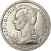 Coin, French Somaliland, 2 Francs, 1965, Paris, MS(63), Aluminum, KM:9
